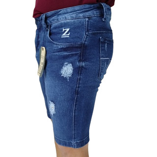 Bermuda Masculina Jeans 98% Algodão 2% Elastano Slim / Short Jeans Masculino Algodao/Elastano