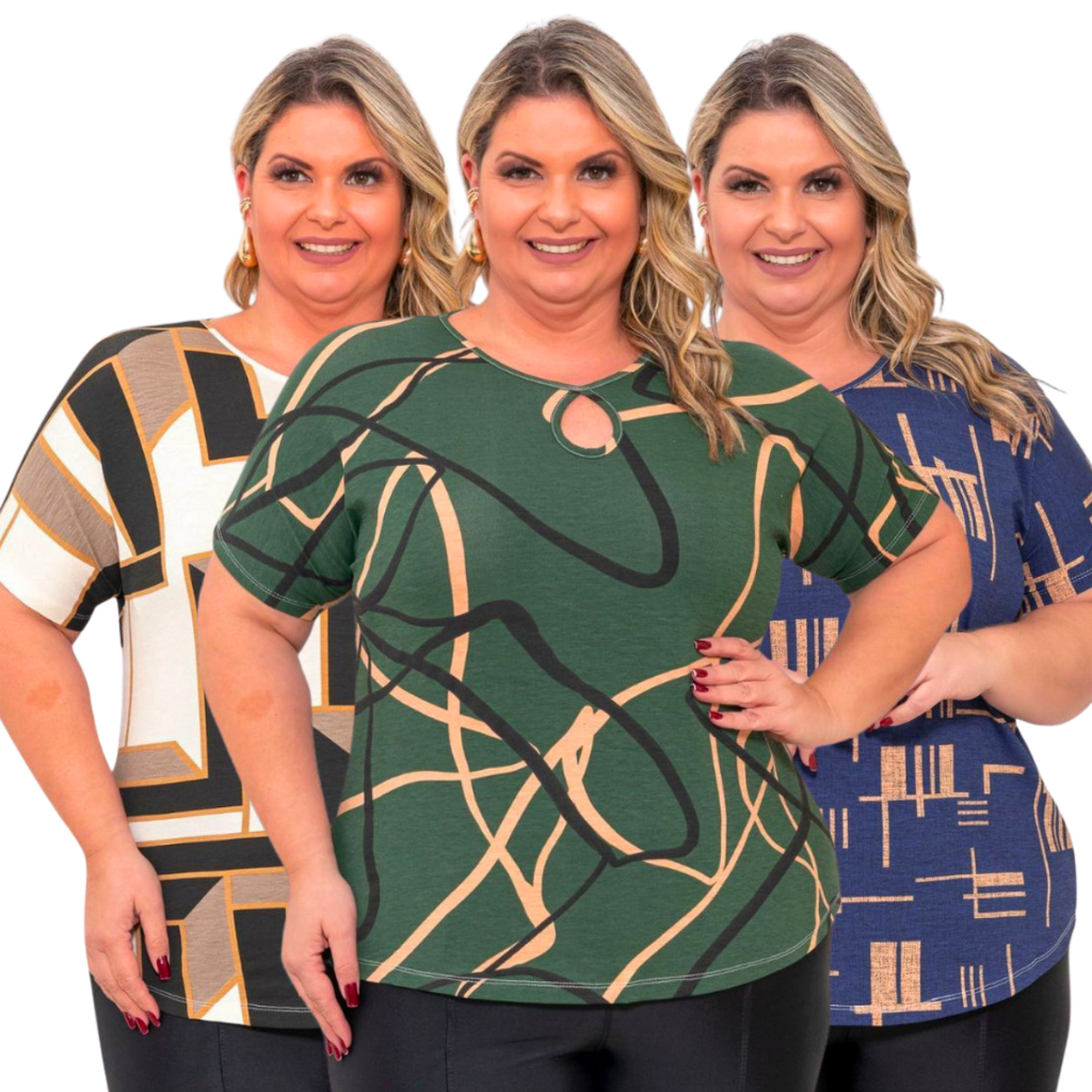 Blusa Feminina T-Shirt Plus Size Curve Podrinha G GG EXG G3  Promoção
