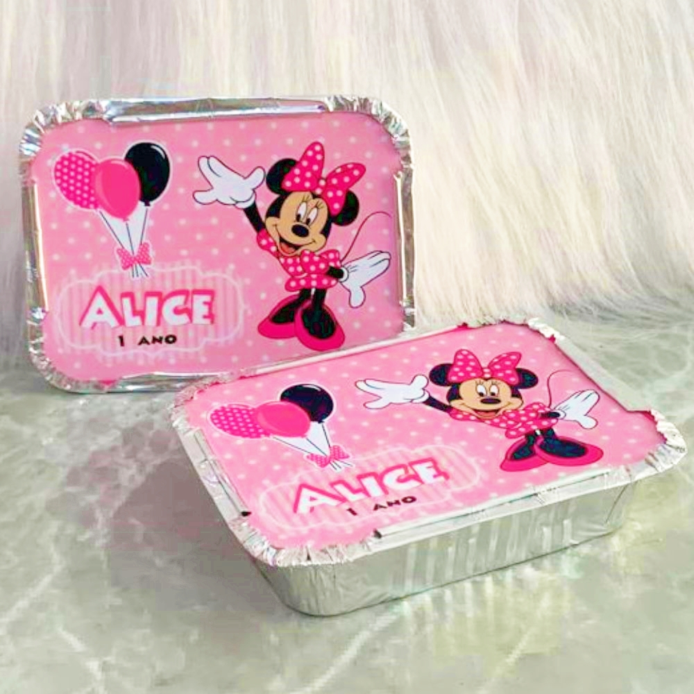 Marmitinha Personalizada Minnie Rosa | Lembrancinha Festa Infantil | Marmita Personalizada Aniversário Minnie