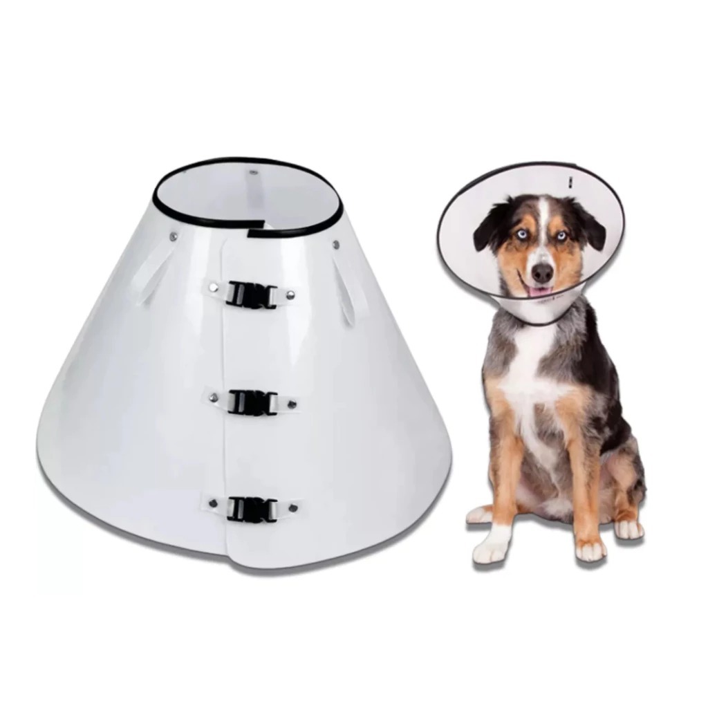 Colar Elizabetano Matso para Cães Branco e Preto Do 01 Ao 10