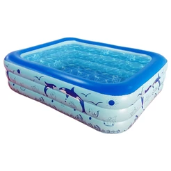 Piscina Inflavel Infantil Retangular 150x105x50cm Pvc Segura
