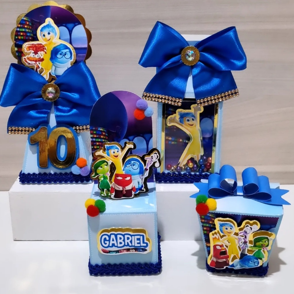Kit Lembrancinha DivertidaMente Personalizados Decoração Festa infantil Caixinha DivertidaMente Papelaria Divertida Ment