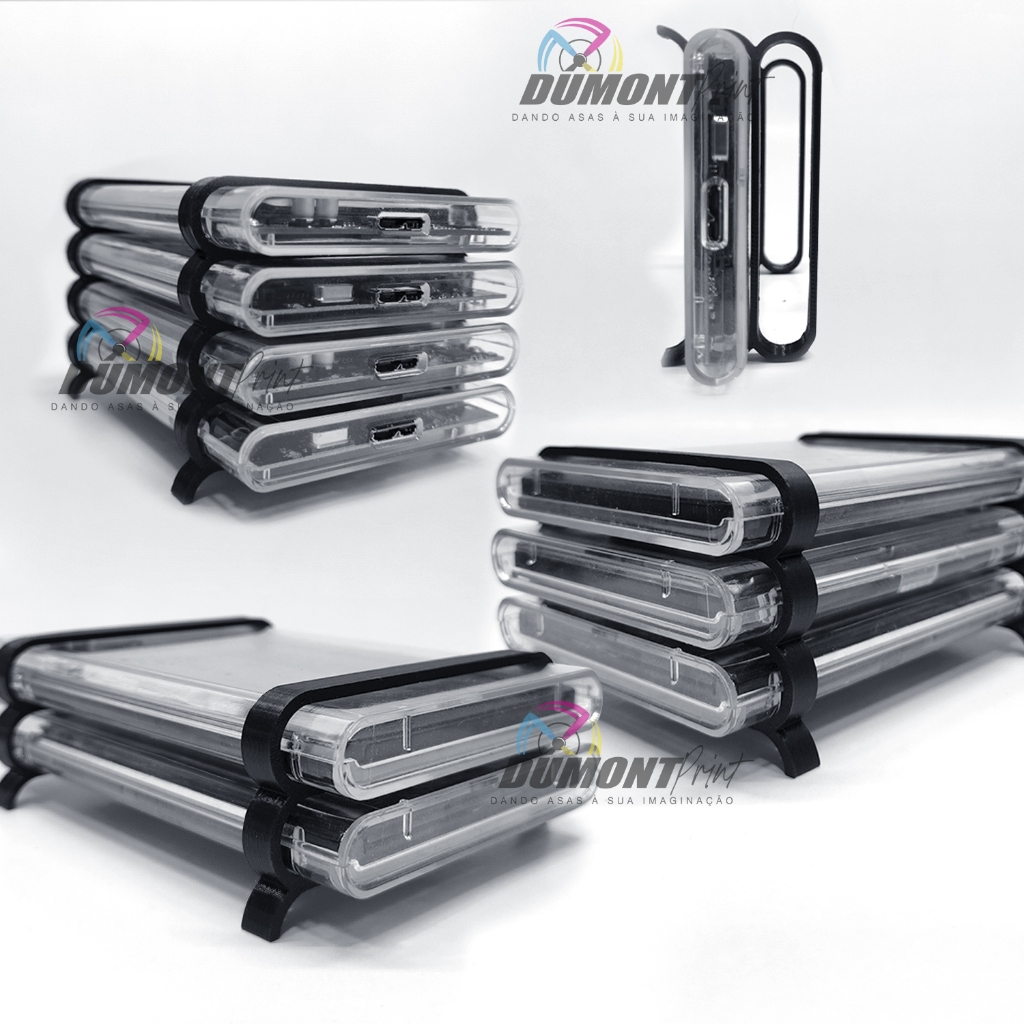 Suporte para case de HD Externo Notebook Usb 3.0 Ps4 Xbox One Pc 6gbps transparente