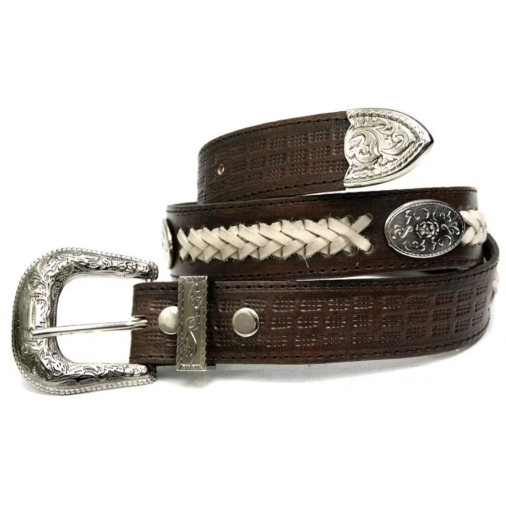 Cinto de Couro Legítimo Trança Masculino e Feminino Country Plus Size com Ponteira Aplique Oval ENVIO IMEDIATO em Oferta na Shopee