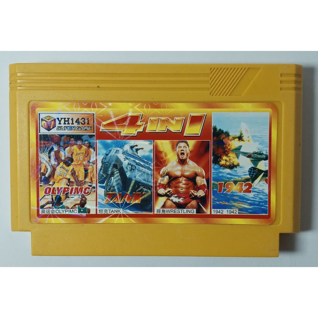 4 in 1 - Cartucho NES Nintendinho 8 bits Nintendo jogos 60 pinos