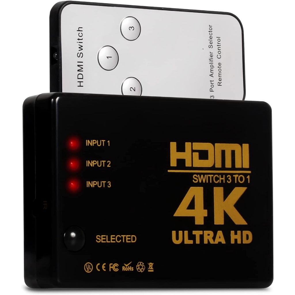 Switch Hdmi Adaptador Hub 5x1 Splitter 4k Com Control Blistter.