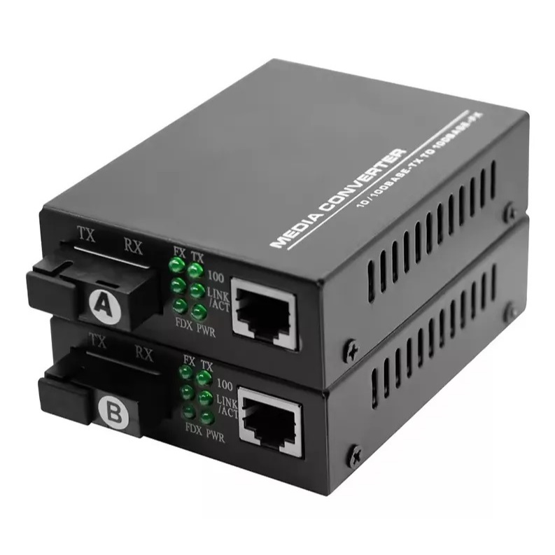 Conversor Mídia Fibra Óptica Par A+b Gigabit 1000 Mbps Rj 45