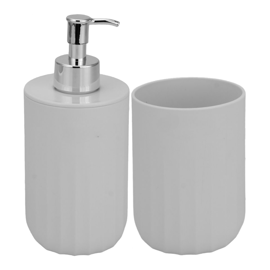 PORTA SABONETE LIQUIDO E COPO PORTA-ESCOVAS DESIGN EXCLUSIVO