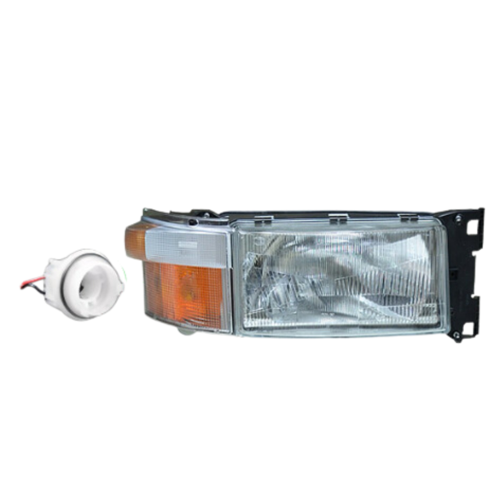 FAROL LADO DIREITO H4 VIDRO COM LANTERNA COM SOQUETE SCANIA S4