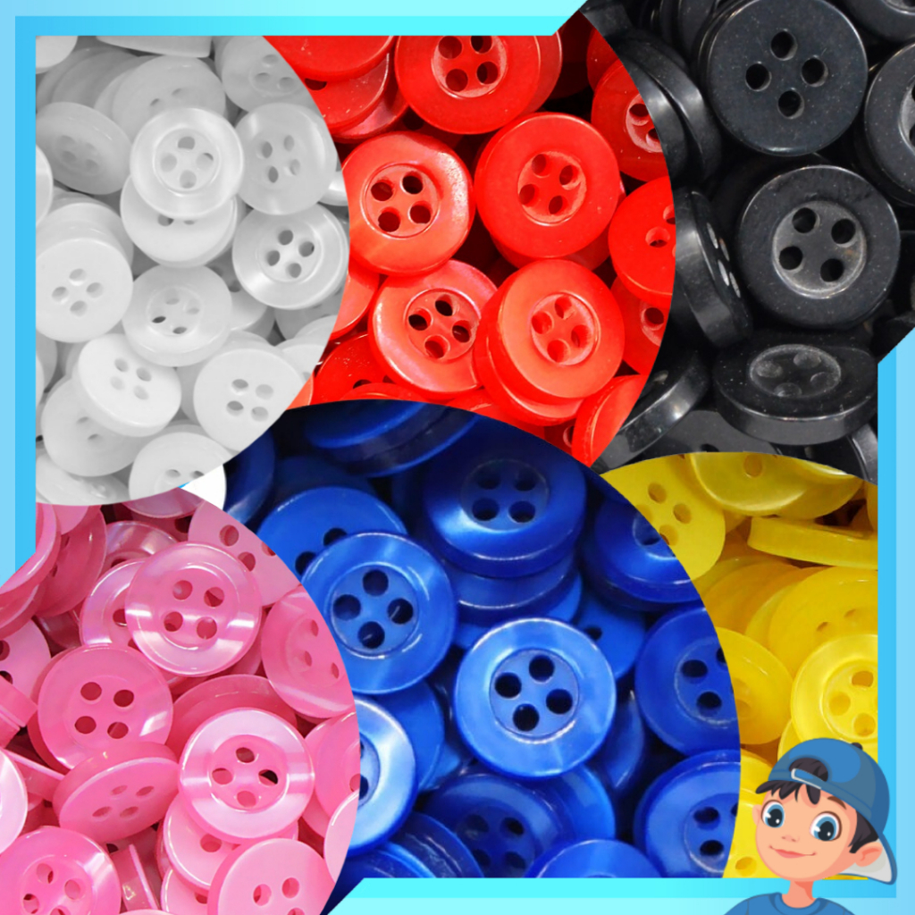 Botão Para Camisa Perolado Nº18 Pacote Com 144 Unidades Diversas Cores (1 Grosa)