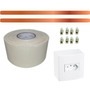 Kit Eletrofita 2 pistas 10A - 1 metro + 4 conectores + Tomada simples