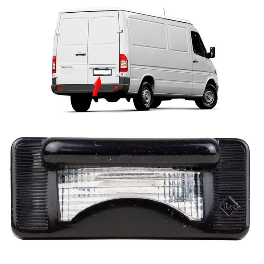 LANTERNA DE PLACA MB180 SPRINTER 95/2012 ACRILICO