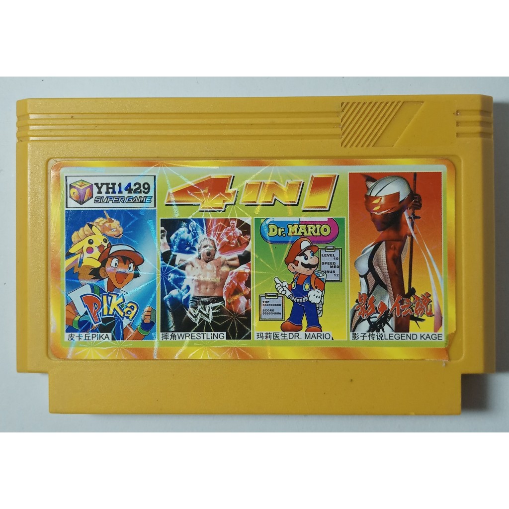 Dr. Mario, Pikachu - Cartucho NES Nintendinho 8 bits Nintendo jogos 60 pinos