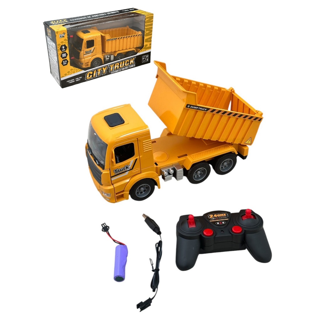 Brinquedo Controlado Remotamente Para Crianças Veículo De Engenharia De Caminhão Basculante Pesado em Oferta na Shopee