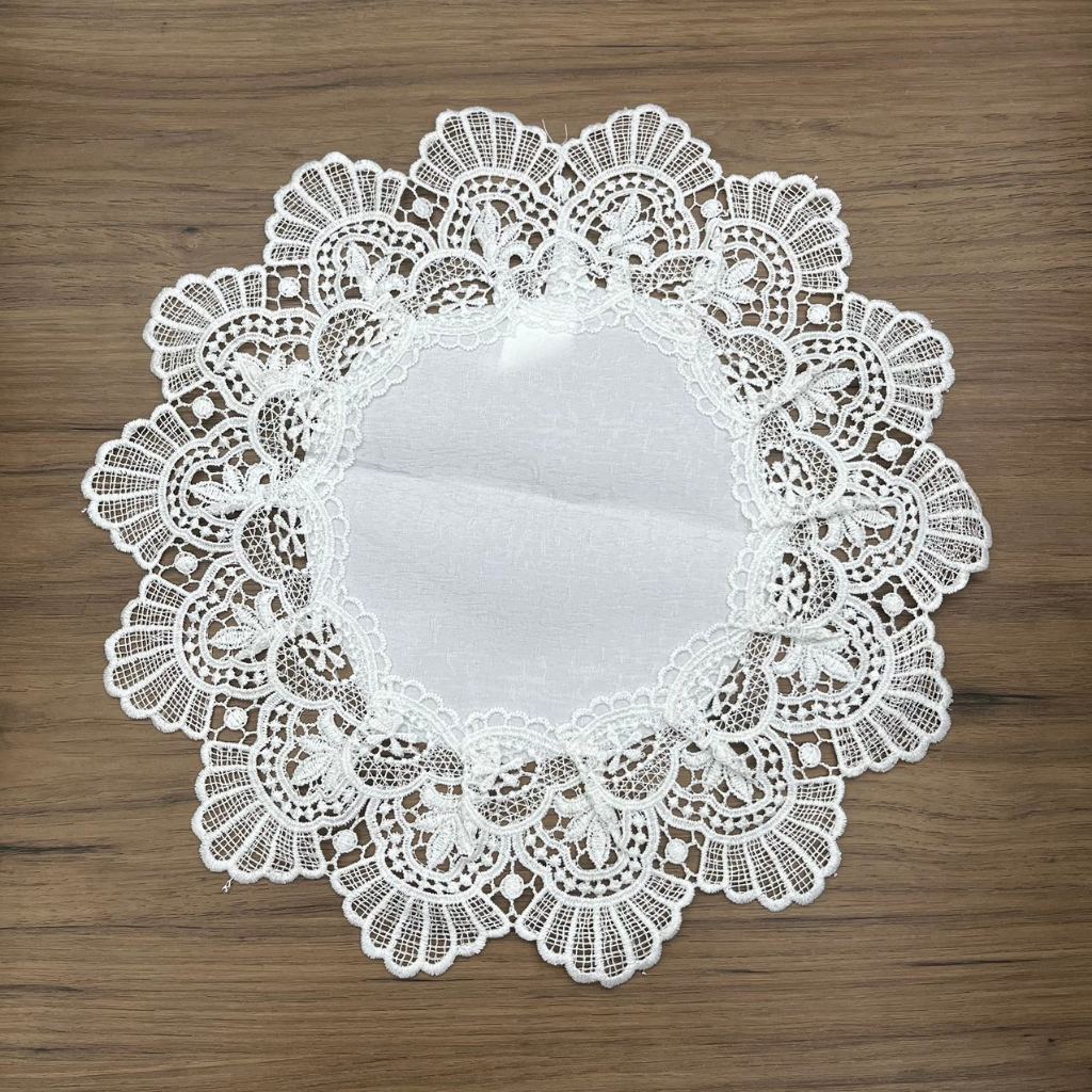 Kit 2 jogo americano sousplat renda renascença Mesa Posta Decorar