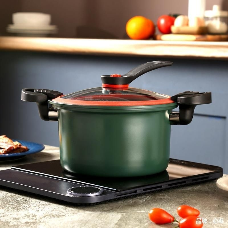 Imagem Panela de Micropressão de Aço Inox 3,5L Doméstica À Prova de Explosão Aquecimento Rápido