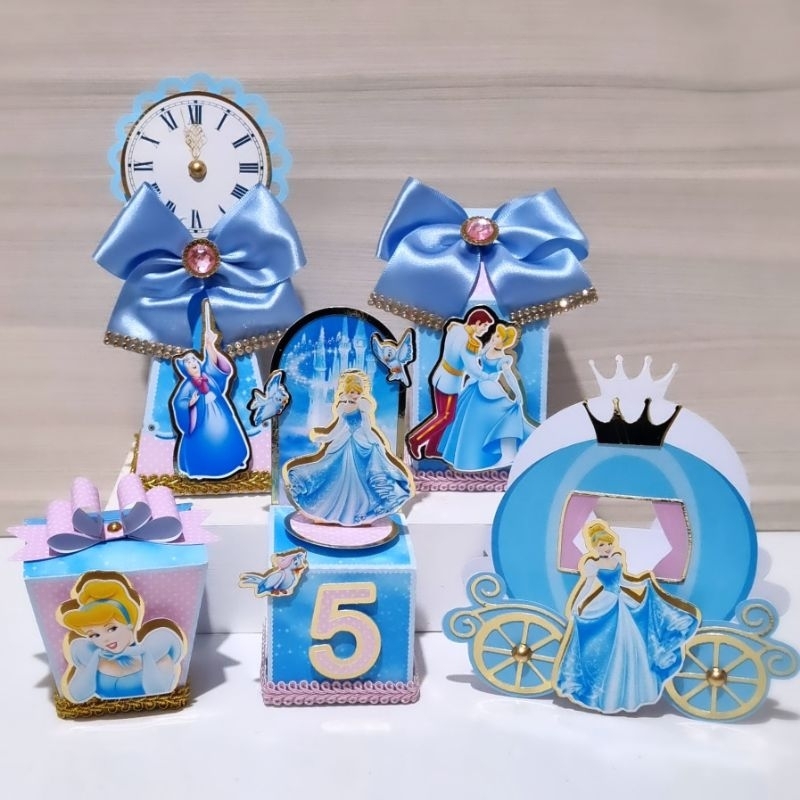 Personalizados Cinderela Lembrancinha Decoração Festa infantil Caixinha Cinderela Papelaria Disney