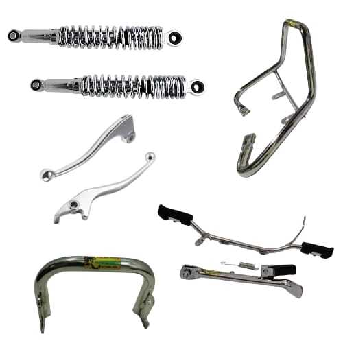 KIT CROMADO TITAN 150 FAN 125-150-160 CARGO START AMOR+ALÇA+MANETES+KIT ESTRIBO+B.ESTABILIZADORA