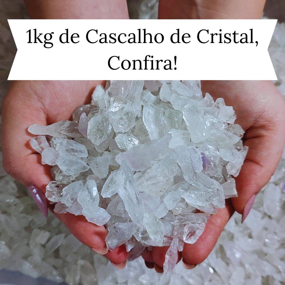 1kg de Cascalho de Cristal Bruto | Pedras Naturais