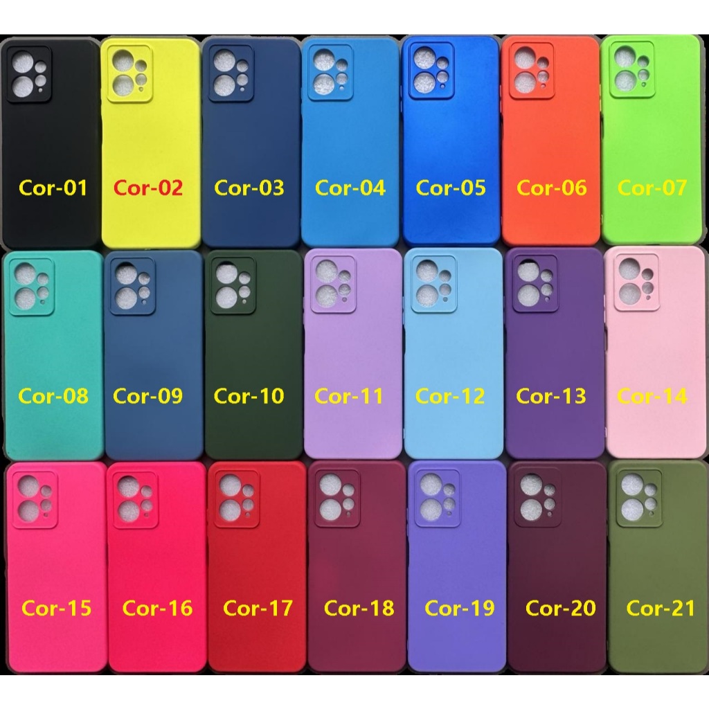 Capa Capinha Anti impacto Para Celular  Xiaomi Redmi Note 12 4G  - Com Interior Aveludado de Silicone - 014XM / CP 014