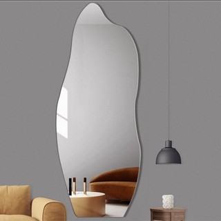 Espelho Orgânico Pinterest 110x50cm Grande Mod. Flame Retrô Decorativo Sala Quarto Banheiro em Oferta na Shopee