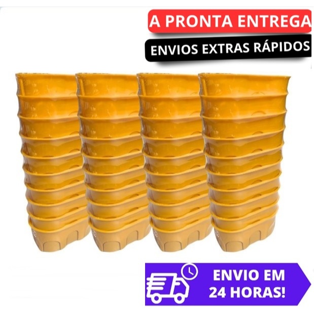 Caixa de Luz 4x2 DRYWALL (gesso) Amarela - 30 Unidades Construção Obras Eletricidade Energia Top