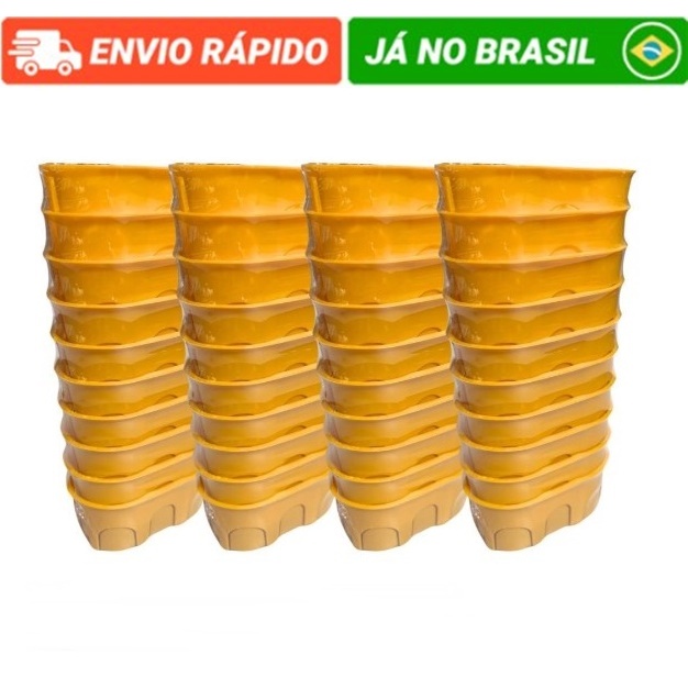 Caixa de Luz 4x2 DRYWALL (gesso) Amarela - 40 Unidades Construção Obras Eletricidade Energia Top