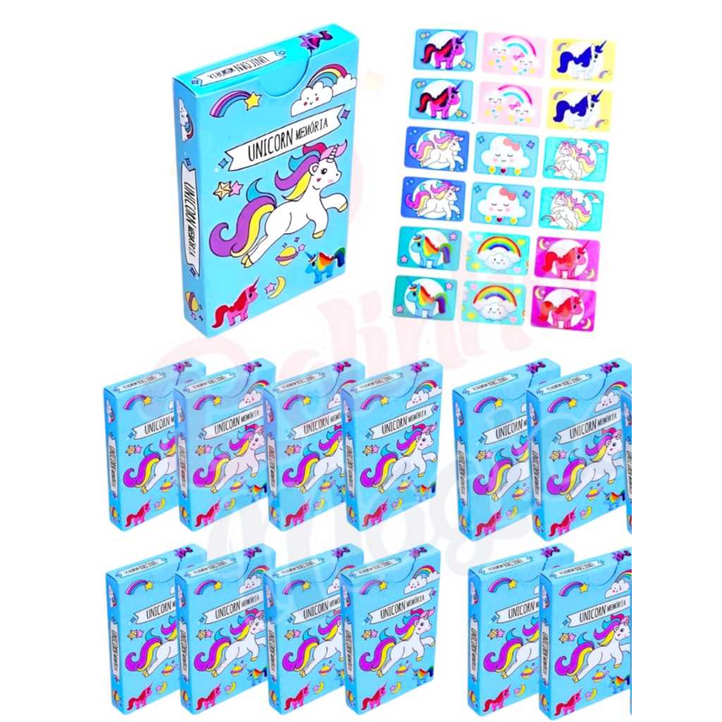 Kit 30 Caixinhas Jogo da Memoria De Unicornio Lembracinha Infantil jogo Kit P/ Festa Prenda Criança em Oferta na Shopee