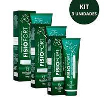 Kit com 3 Pomadas Maravilhosas Para massagem Fisiofort Verde BioInstinto 150g
