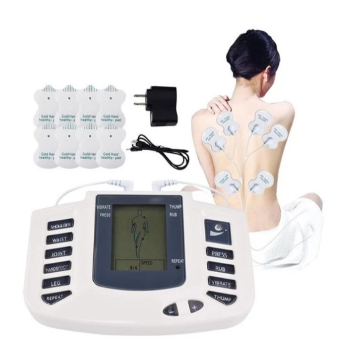 Aparelho Tens Choque Fisioterapia Eletrochoque Eletrodos em Oferta na Shopee