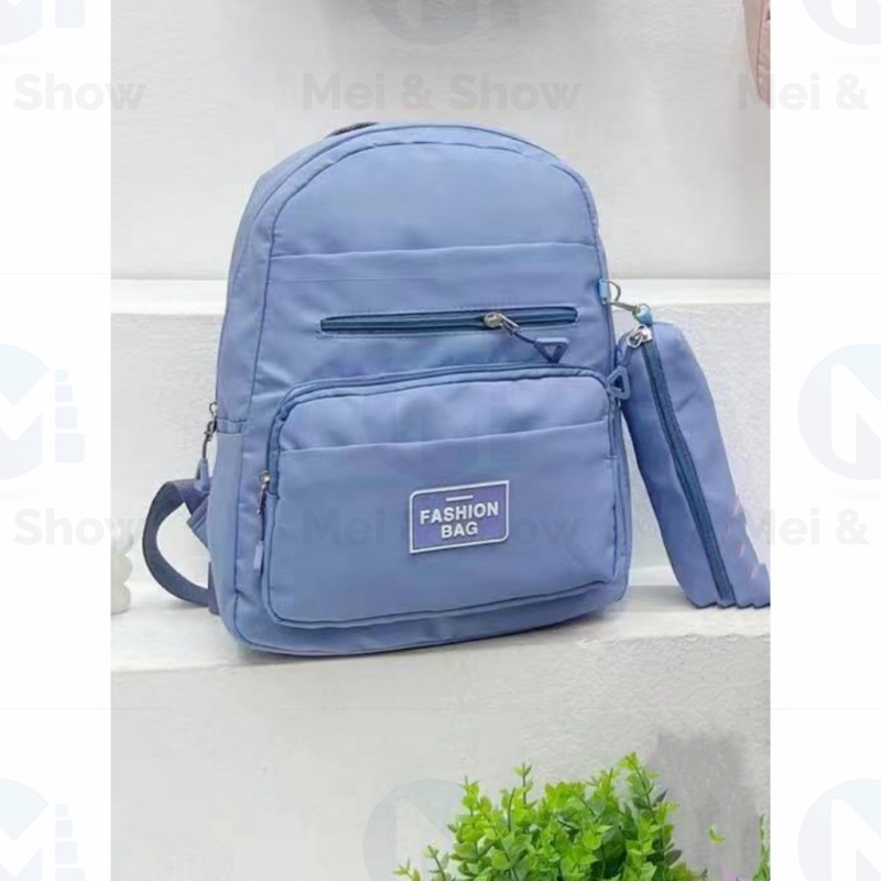 Mochila Escolar Com Estojo De Estudante Feminina Nylon Impermeavel L8044-L8048 em Oferta na Shopee