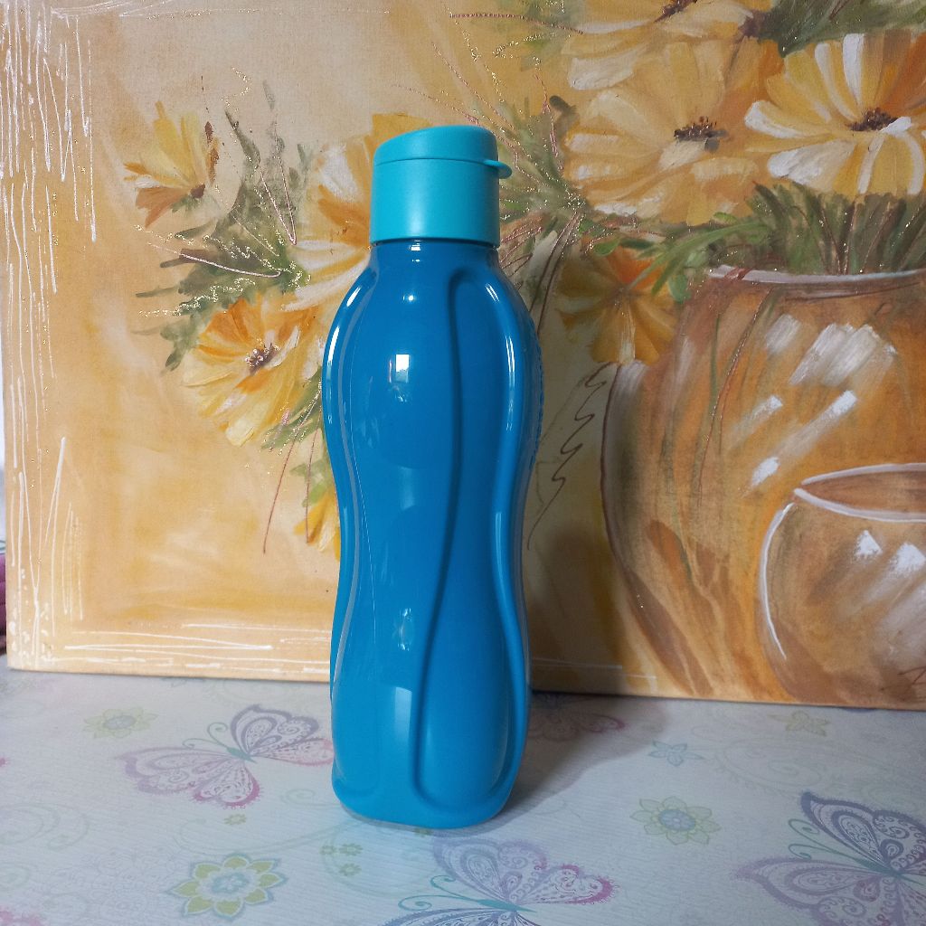 ECO TUPPER 1 LITRO DELGADA FOSCA COR AZUL TUPPERWARE