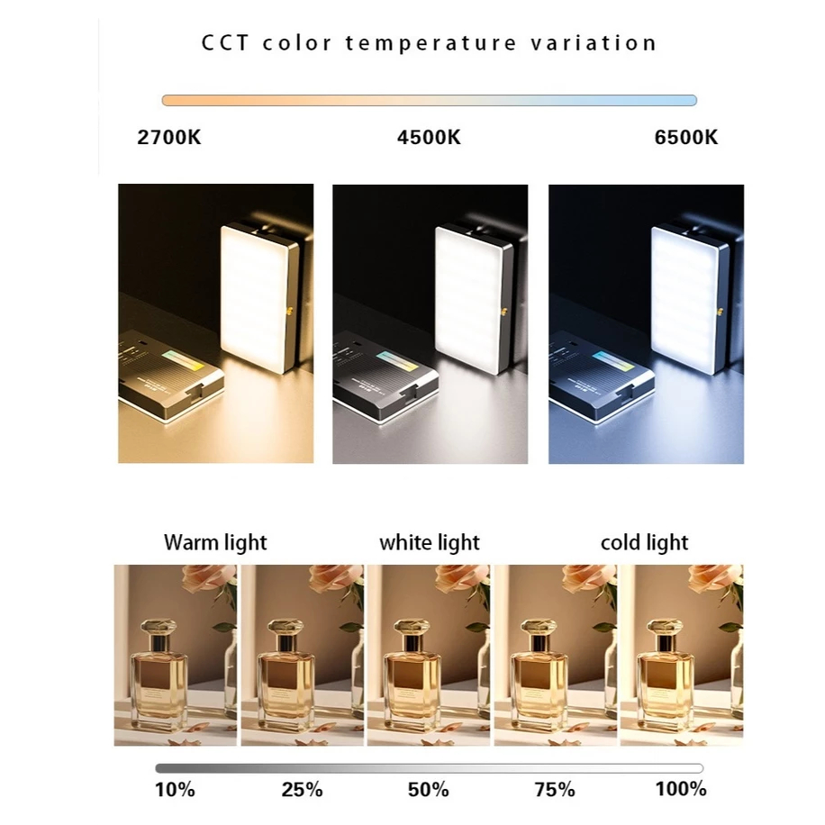 Luz De Vídeo Luz Branco Quente Frio Branco Neutro Iluminacao Mini Led Pra Câmera Panel Led