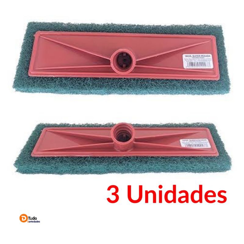 Kit Limpeza Pesada 3 Unidades, Cores Variadas,Promoção