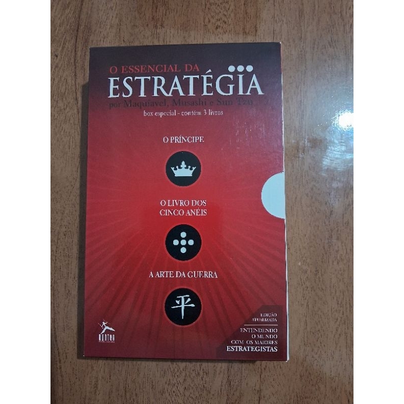 Box o essencial da estratégia, o principal, o livro dos cinco anéis e a arte da guerra