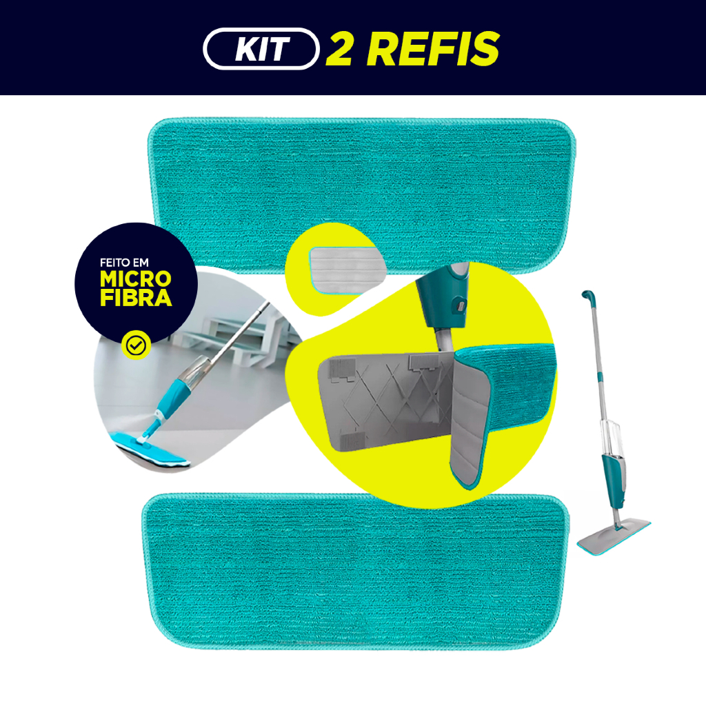 Kit Refil Mop Spray (2, 4 ou 6 unidades) – Economia e Reposição em Oferta na Shopee
