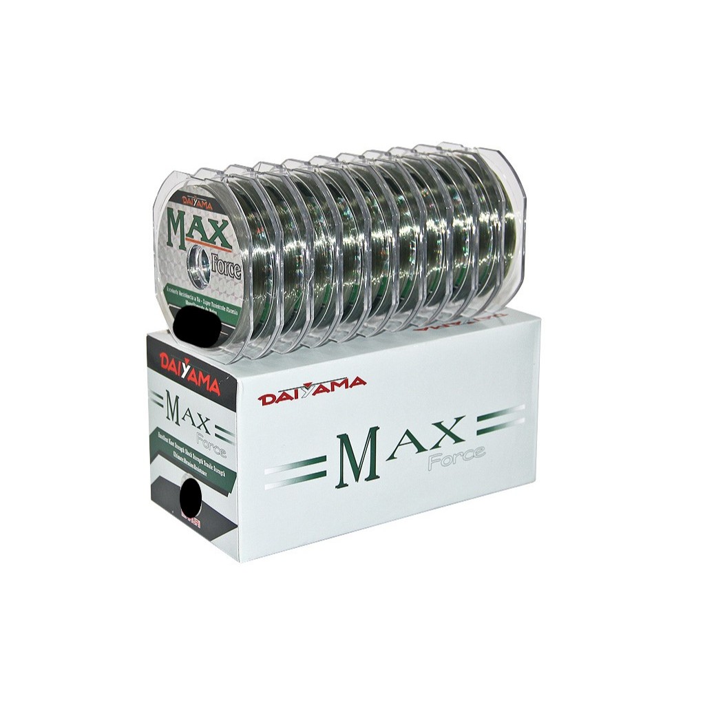Linha de Pesca Max Force Nº5 0,37mm 28lbs Caixa 10 Carretéis Monofilamento Maruri Nylon Pesqueiro