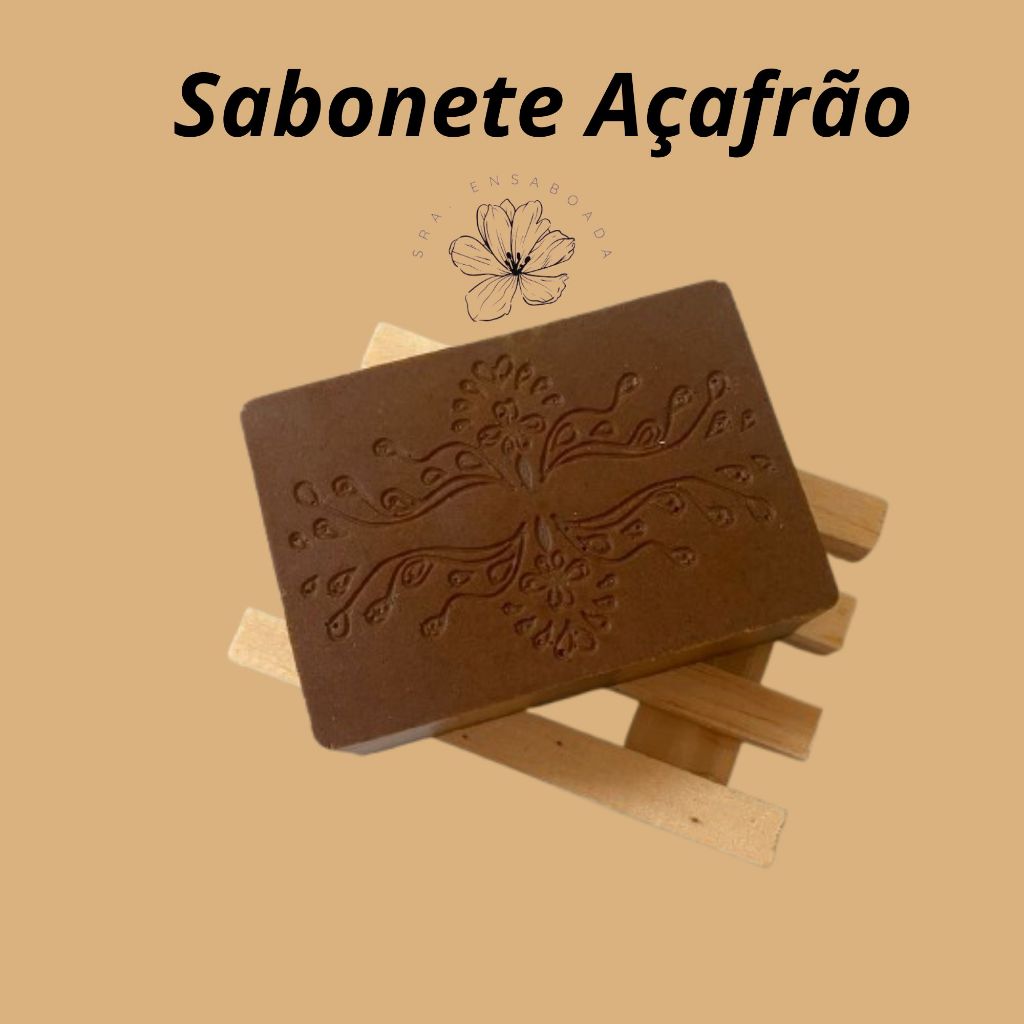 Sabonete Artesanal Açafrão Depilatório Foliculite Natural Orgânico