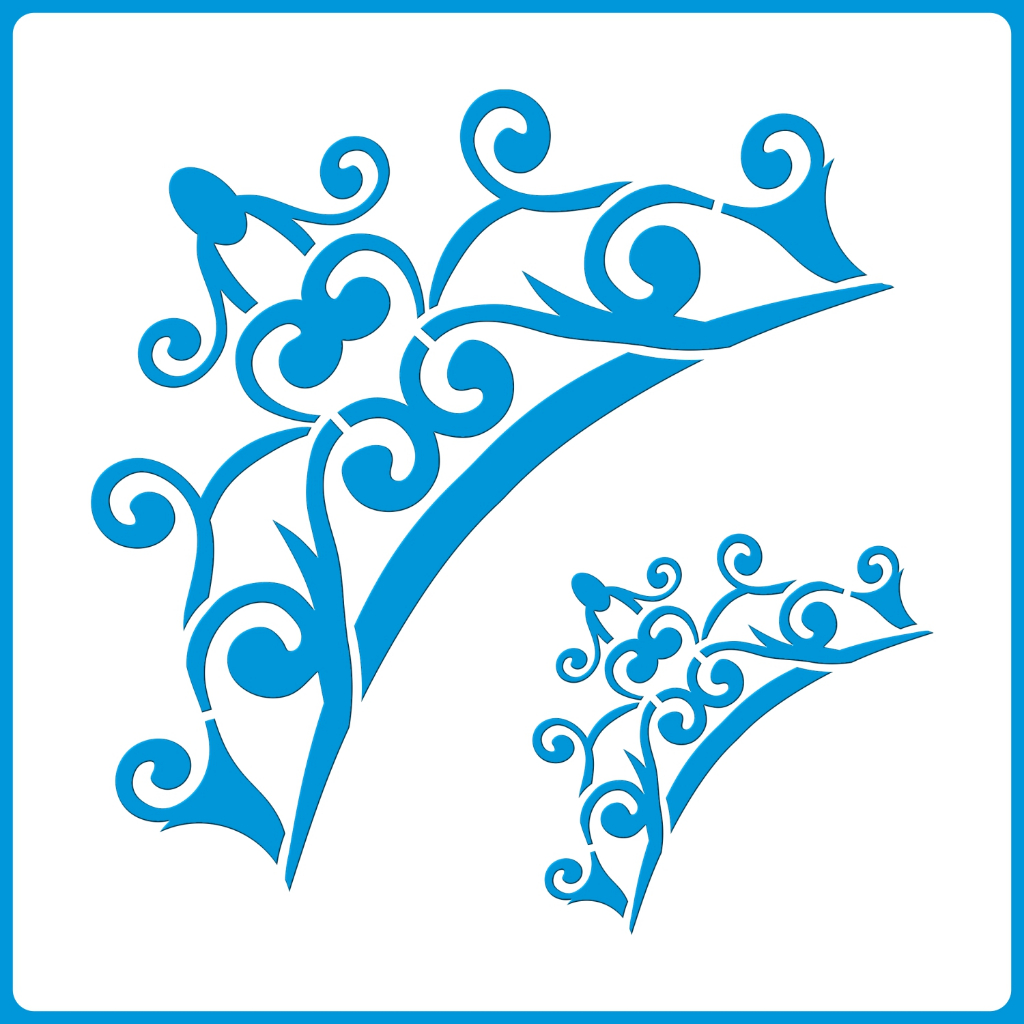 Stencil 14 X 14  Coroa Feminina Molde Vazado Pintura Tecido Mdf Madeira Parede Camiseta Pano Prato