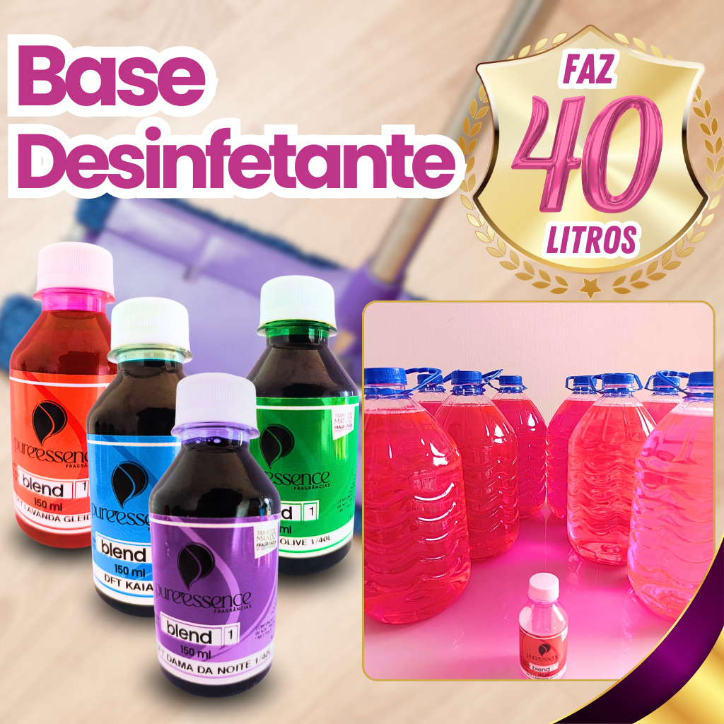 Base desinfetante concentrada faz 40 Litros COM FRAGRÂNCIA PREMIUM