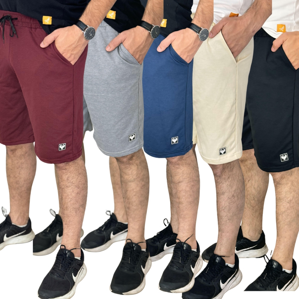 5 Bermudas Moletom Masculina Academia Treino Atacado Revenda Promoção em Oferta na Shopee