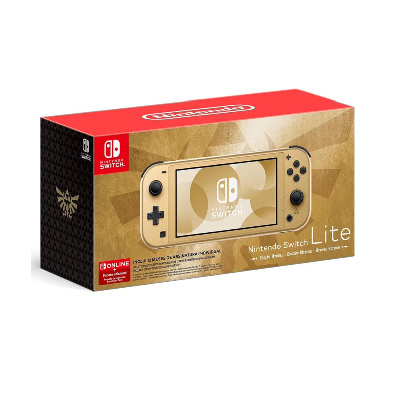 Nintendo Switch Lite Hyrule Edition Versão Brasil com Pacote de Expansão Nintendo Switch Online