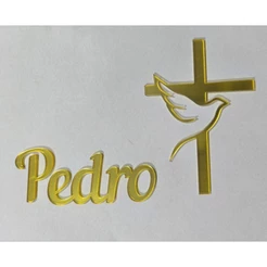 Kit de acrílico espelhado topo de bolo personalizado