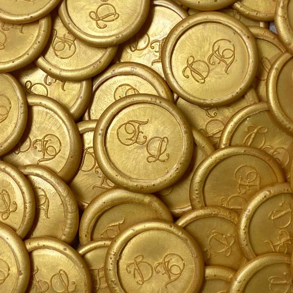 Lacre de Cera Ouro Perolado - Personalizado em Oferta na Shopee