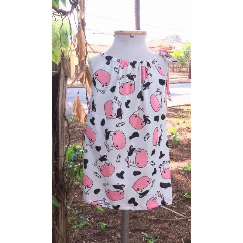 CAMISOLA INFANTIL ALGODÃO ESTAMPADA VAQUINHA 100% ALGODÃO CAMILOSA BEBÊ CONFORTÁVEL