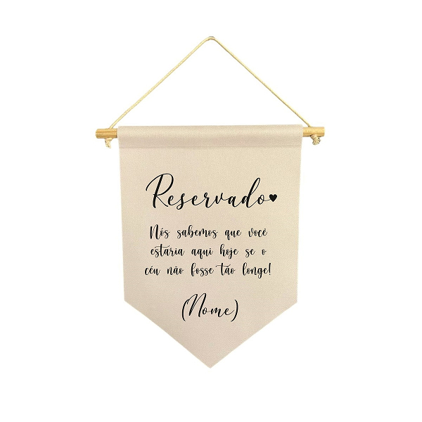 Flamula Decorativa Casamento reservado sabemos que estaria aqui se o ceu nao fosse tao longe em Oferta na Shopee