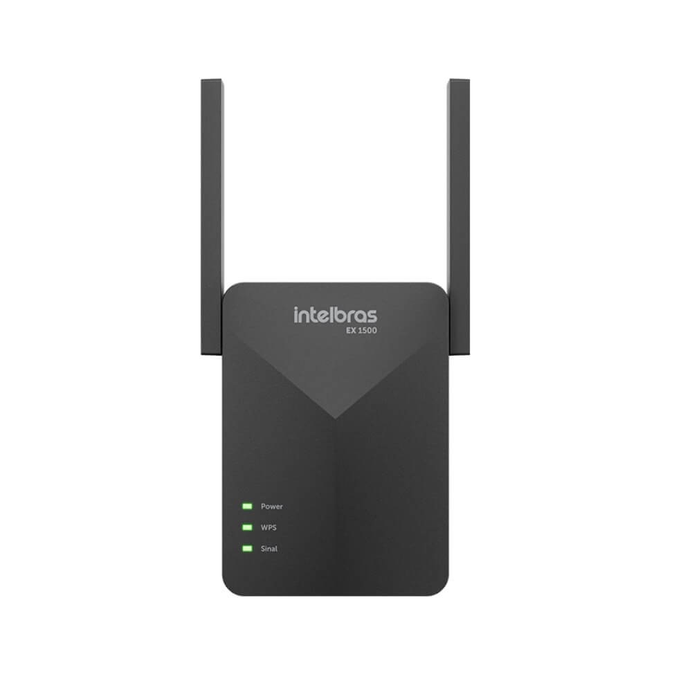 Repetidor Roteador Extensor Mesh Wi-fi 1200 Mbps Ex 1500 Intelbras 2 Antenas Bivolt Preto