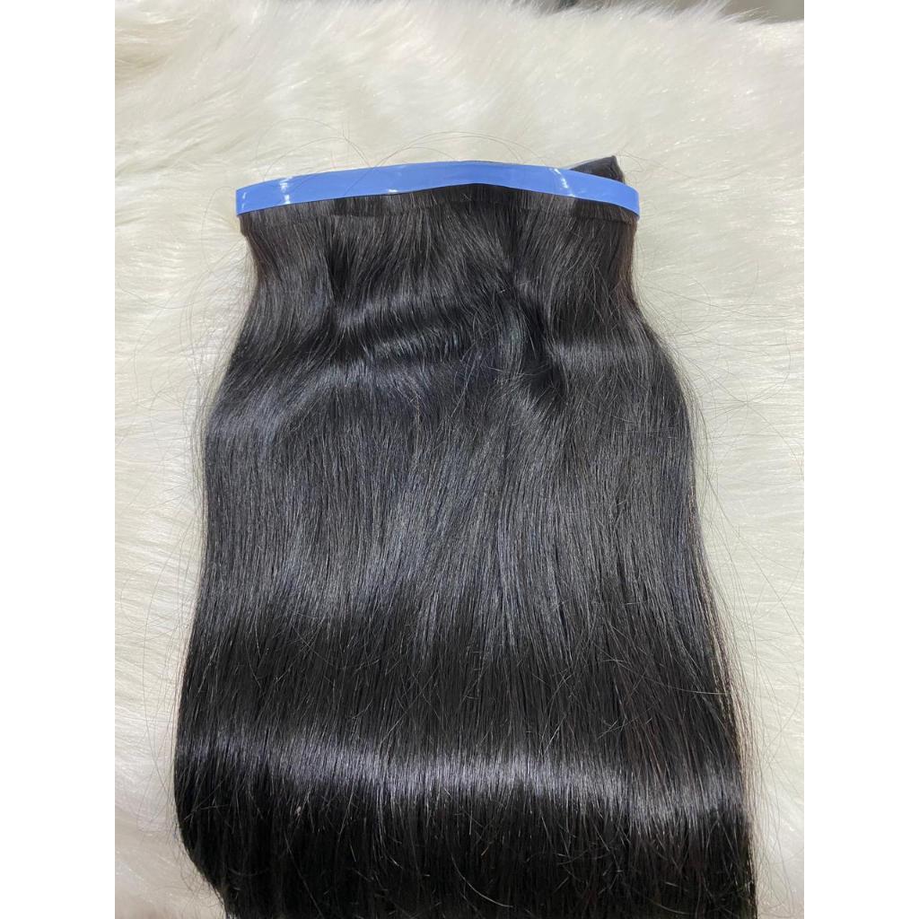 Aplique Cabelo humano Na Fita Adesiva mega hair  65cm Castanho Medio e Escuro  (LEIA A DESCRIÇAO) em Oferta na Shopee