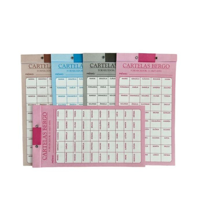 Rifa Cartelas  100 Nomes (Pacote 10 Unidades) em Oferta na Shopee