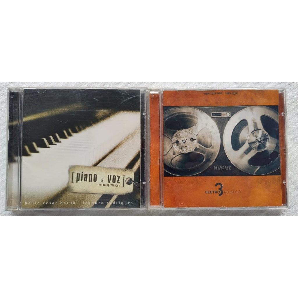 2 CDs: Paulo César Baruk - Piano E Voz ...Amigos E Pertences + Louvor Eletro Acústico 3 (Playback)